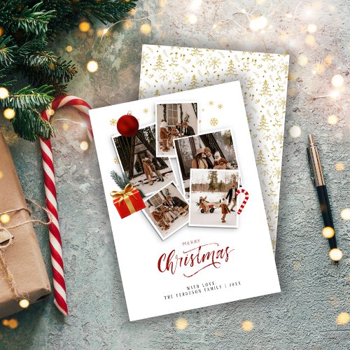 Fun Merry Christmas Photo Collage Holiday Card