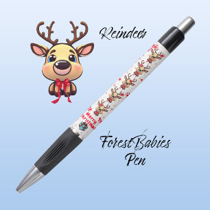 Fun Merry Christmas Reindeer Cartoon Xmas Deer 🦌✨ Pen