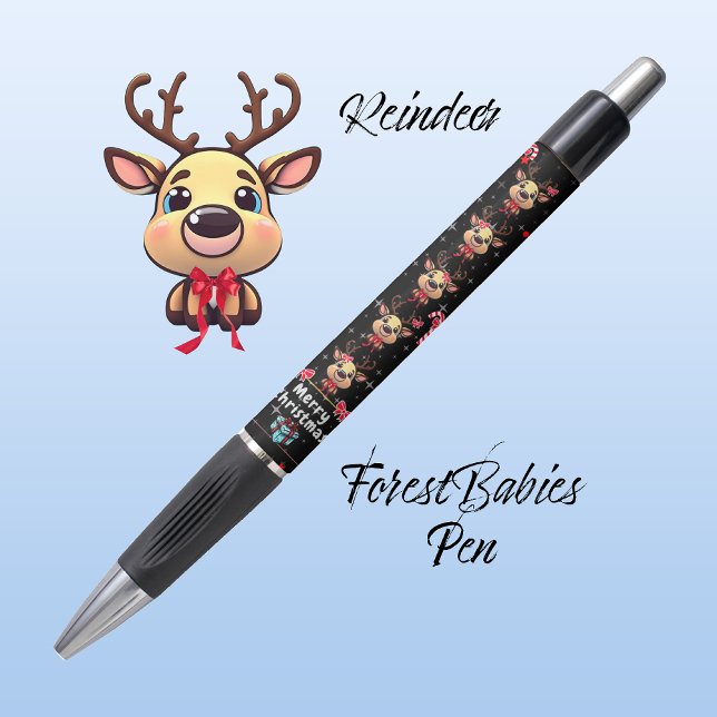 Fun Merry Christmas Reindeer Xmas Deer Black 🦌✨ Pen (Creator Uploaded)