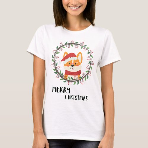 Fun Merry Christmas Santa Puppy T_Shirt