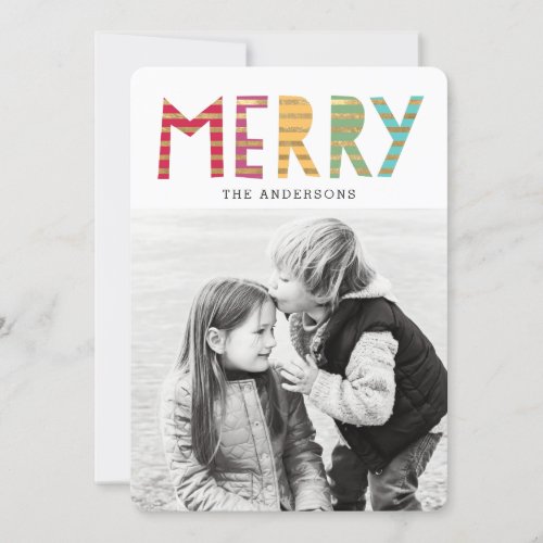 Fun Merry Holiday Photo Card