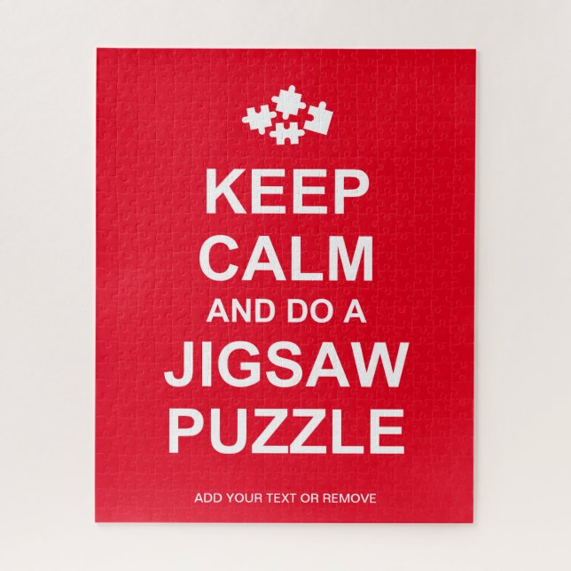 Fun message "Keep Calm And Do A Jigsaw Puzzle", Puzzle (Vertical)