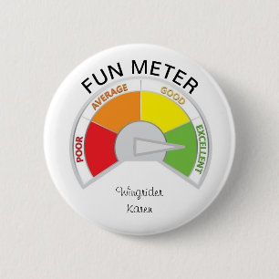 Fun Meter! Button - Wingrider Karen