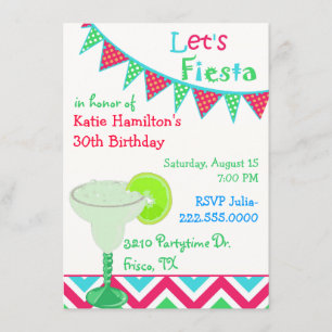 Fun Mexican Fiesta Birthday Party Invitation