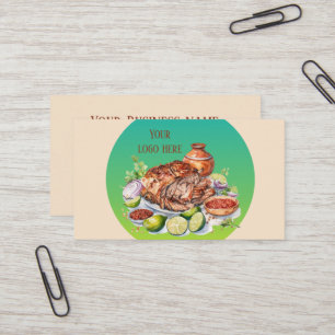Fun Mexican food add text Business Card