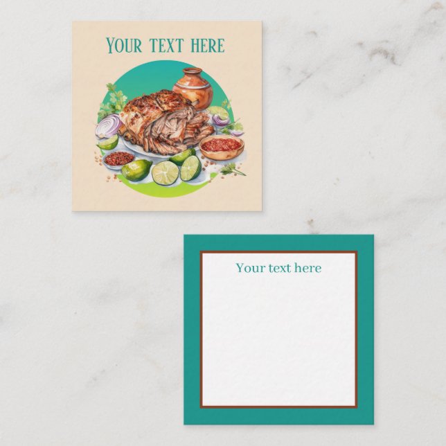 Fun Mexican food add text  Note Card (Front/Back)