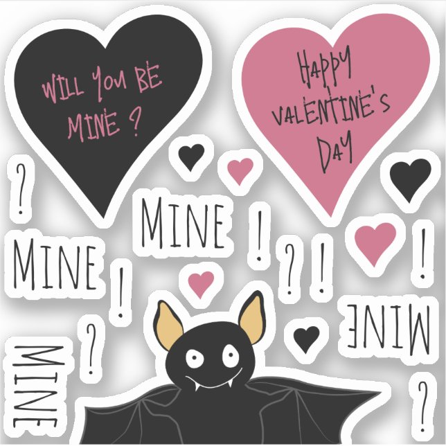 Fun Mine Mine Mine Mine Collection Bat Theme  Sticker (Front)