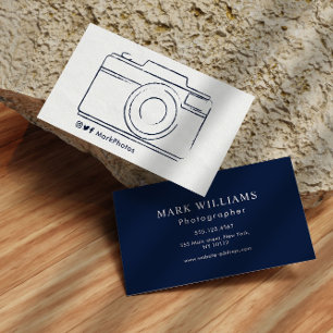 fun minimal photographer business card