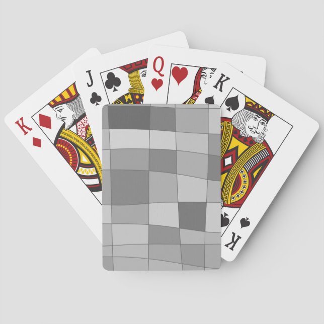 Fun Mirror Checks Poker Cards (Back)
