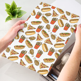 Fun mixed fast food diner pattern  envelope mailers