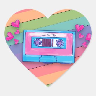 Fun Mixtape Rainbow Background Retro Music Love