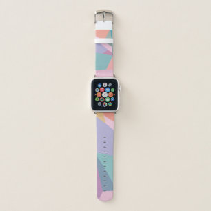 Fun Modern Abstract Colorful Geometric Pastel Art Apple Watch Band