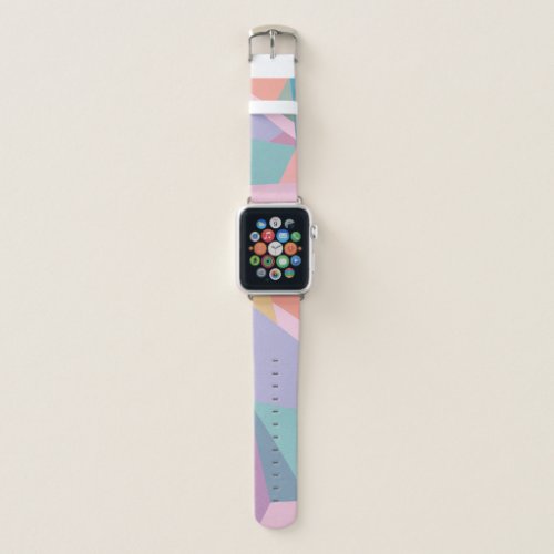 Fun Modern Abstract Colorful Geometric Pastel Art Apple Watch Band