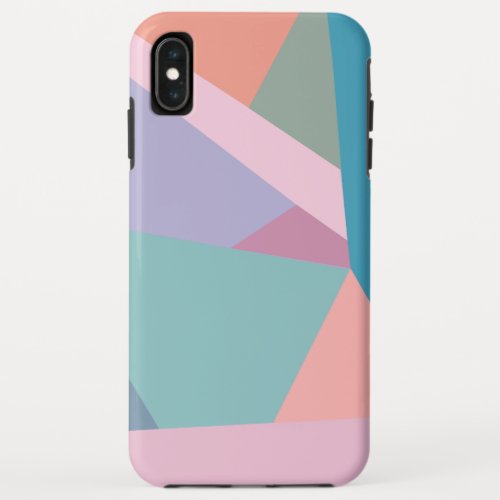 Fun Modern Abstract Colorful Geometric Pastel Art iPhone XS Max Case