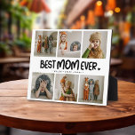 Fun Modern 'BEST MOM EVER' 6 Photo Plaque<br><div class="desc">Create the perfect gift for the most amazing mom with our easy-to-use template, featuring six photos of cherished memories and a trendy 'BEST MOM EVER' lettering that can be changed to your choice of colors. Complete with your child's name and a touch of cute heart, it's the ultimate gift for...</div>