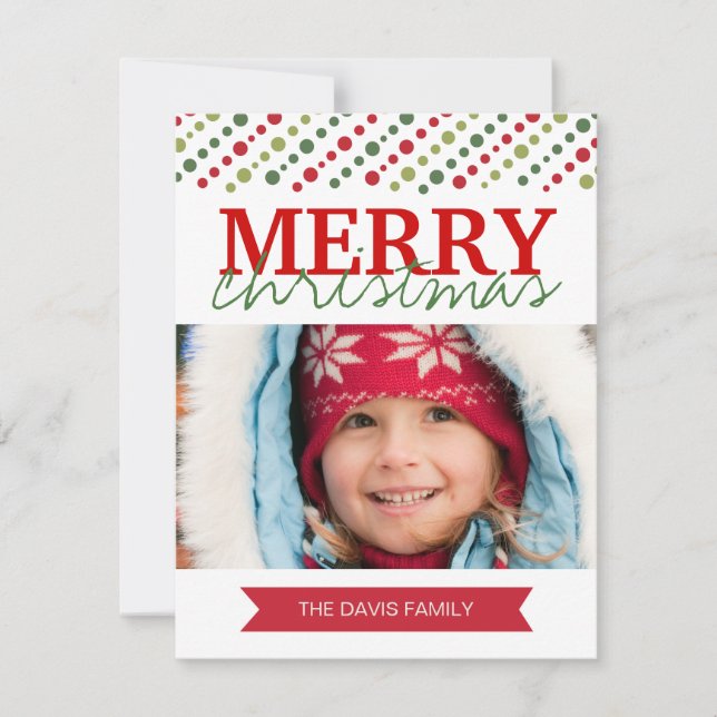 Fun Modern Christmas Photo Cards (Front)
