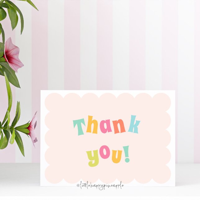 Fun Modern Colorful Folded Thank You Card (Creator Uploaded)