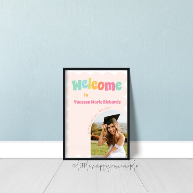 Fun Modern Colorful Graduation Welcome Sign (Creator Uploaded)