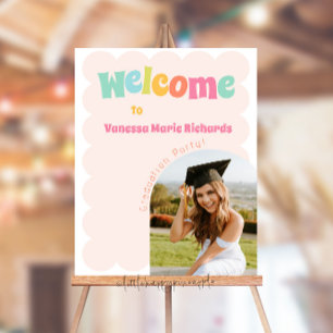 Fun Modern Colorful Graduation Welcome Sign