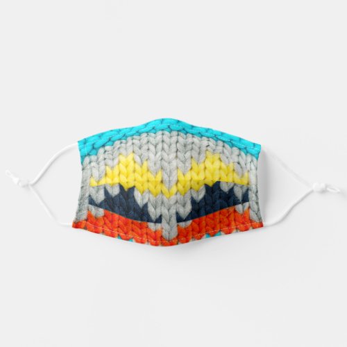 Fun Modern Colorful Knitted Cool Girly Pattern Adult Cloth Face Mask
