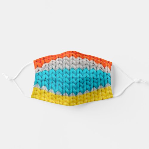 Fun Modern Colorful Knitted Girly Pattern Adult Cloth Face Mask