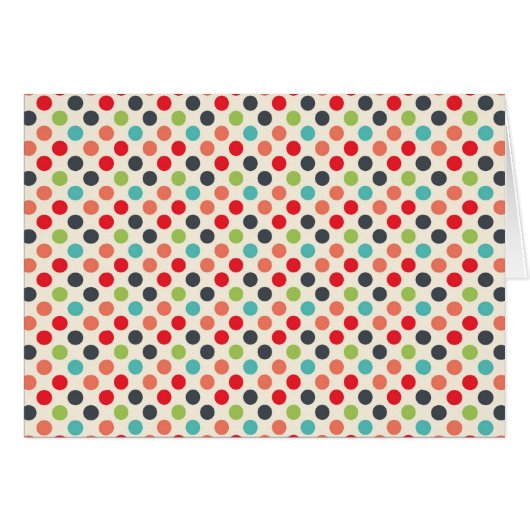 Fun Modern Colorful Polka Dots Pattern Gifts Cards (Front Horizontal)