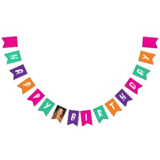 Fun Modern Colorful Purple Pink Kids Photo Picture