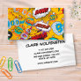 Fun Modern Comic Book Shout Outs Business Card