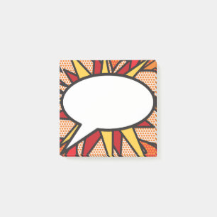 Fun Modern Comic Book Speech Bubble Post-it Notes