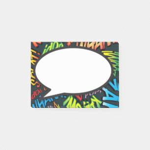 Fun Modern Comic Book Speech Bubble Post-it Notes