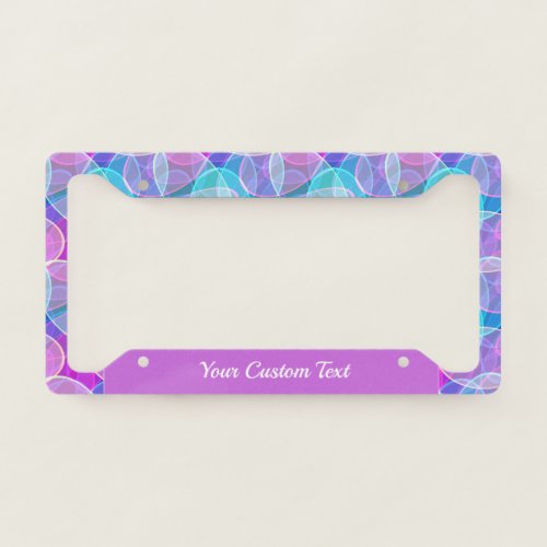 Fun Modern Cool Pastel Color Swirl Design Custom License Plate Frame