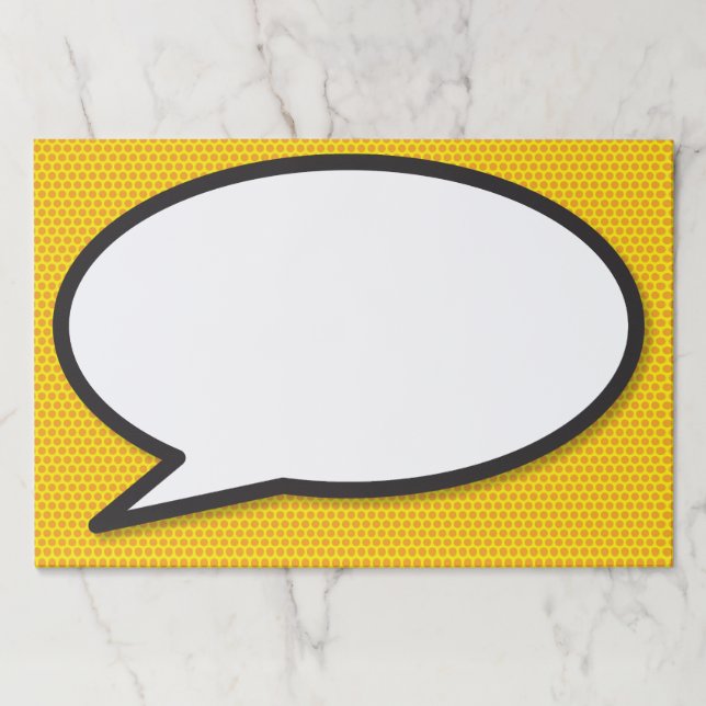 Fun Modern Cool Speech Bubble Paper Pad (Front)