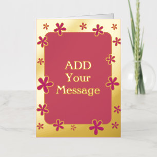 Fun Modern Custom Gold Foil Card