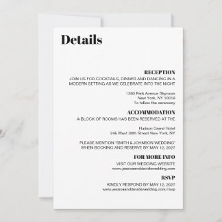 Fun & Modern Details Enclosure Card