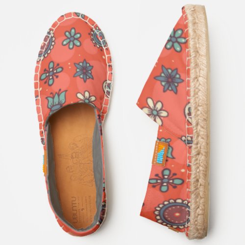 Fun Modern Floral Pattern Espadrilles