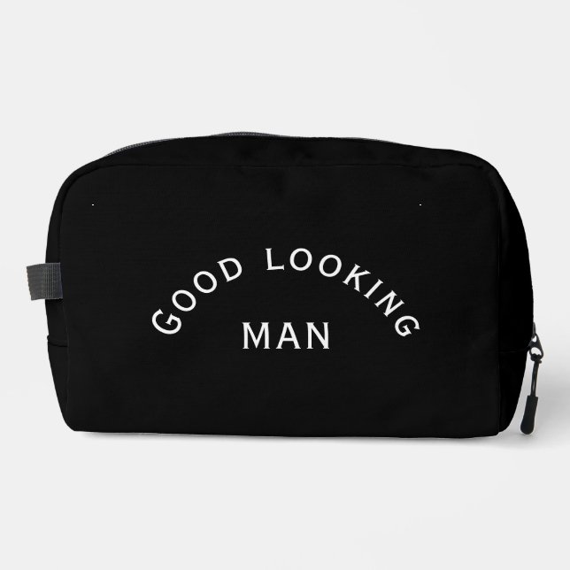Fun modern Good Looking Man  Dopp Kit (Front)