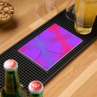 Fun, Modern Hot Pink Red Purple Fluttering Hearts