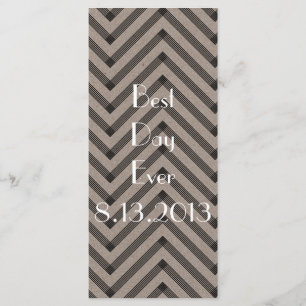Fun & Modern Kraft Wedding Program