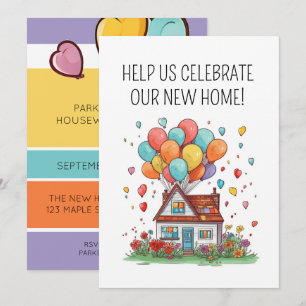 Fun Modern New Home Housewarming Party Invitation