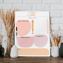 Fun Modern Personalized Monthly Organizing Planner Dry Erase Board