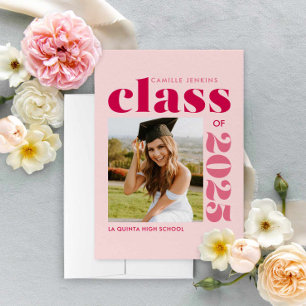 Fun Modern Photo Graduation Announcement