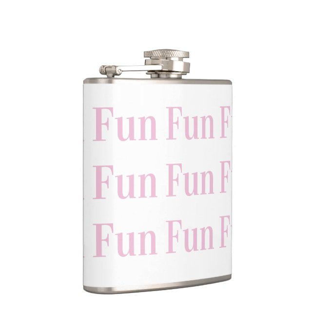 Fun | Modern Pink Typography Flask (Right)