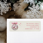 Fun Modern Pink Watercolor Disco Ball Ornament Label<br><div class="desc">Make your holiday mail pop! This return address label features a fun,  modern pink disco ball ornament in a chic watercolor design. Add a trendy touch to your holiday greetings! 💌✨ #HolidayStyle #DiscoVibes</div>
