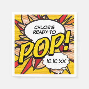 Fun Modern Ready to POP Baby Shower Napkins