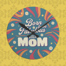 Fun Modern Retro Psychedelic Mom Quote Typography