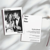 Fun & Modern Save The Date Card