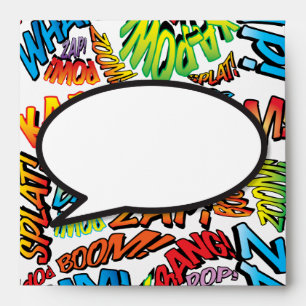 Fun Modern Speech Bubble Wedding Return Address Envelope