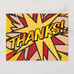 Fun Modern THANK YOU Personalized Speech Bubble Postcard