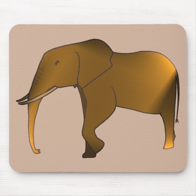 Fun Modern Trendy Elephant Mousepads (Front)