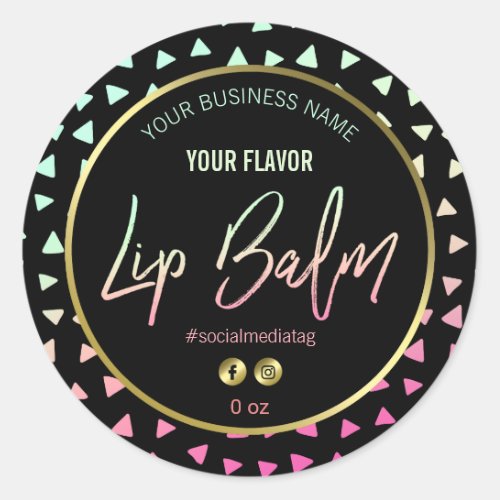 Fun Modern Triangle Lip Balm Labels